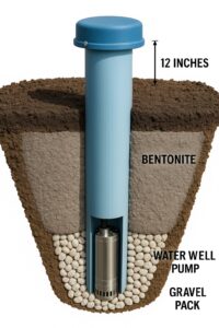 Cutout of a well casing - Water Well Casing Repair - JB Water Well